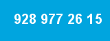928 977 26 15 928 977 26 15
